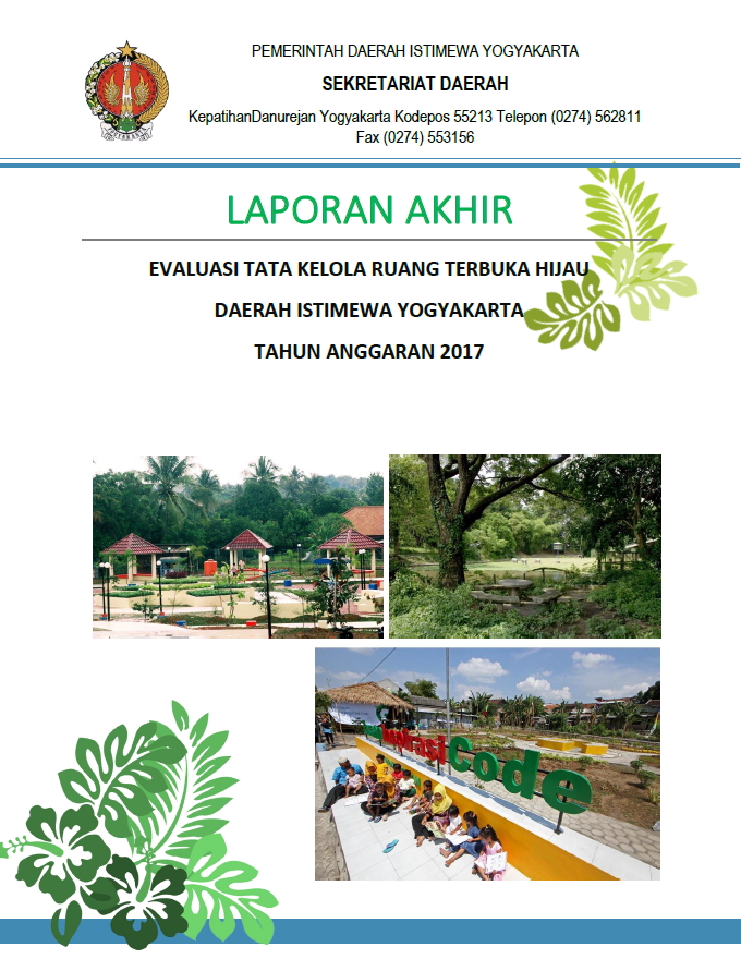 KAJIAN : EVALUASI TATA KELOLA RUANG TERBUKA HIJAU DAERAH ISTIMEWA YOGYAKARTA TAHUN ANGGARAN 2017