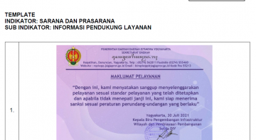 Informasi Pendukung Layanan Biro PIWP2 Setda DIY