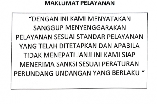 Maklumat Pelayanan Biro PIWP2 Setda DIY